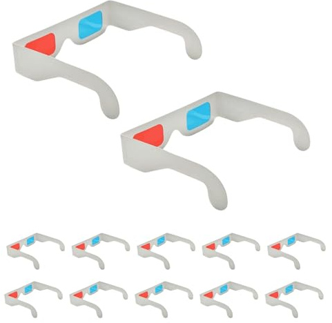 YARNOW Gafas 3D Anaglifo Rojo Azul de Cartón 250g, 50 Piezas Ligeras y Portátiles, para en Reproducción de Videos y Juegos