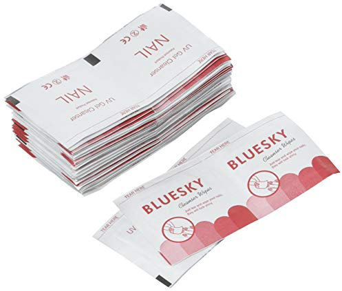 Bluesky Cleanser Wipes for UV Gel (75 Percent Isopropyl Alcohol Wipes) - 50 Pieces