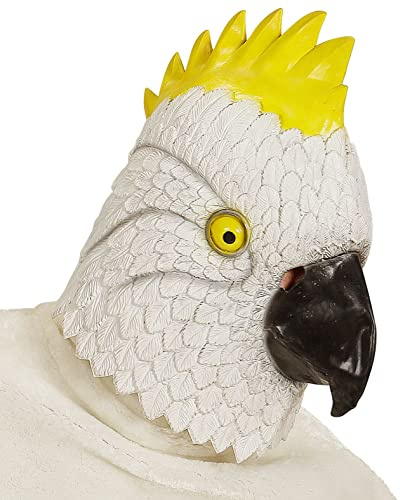 W WIDMANN MILANO Party Fashion 96637 - Ganzkopfmaske Kakadu, Tiermaske, Karneval, Mottoparty