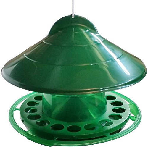 BTV Vogelfuttersilo Vogelfuttersäule Vogelfutterspender Vogelhaus grün