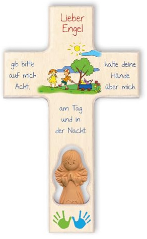 Fritz Cox® - Kinderkreuz mit Tonengel 'Lieber Engel'