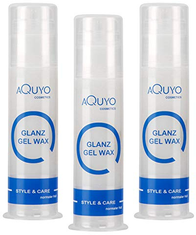 Style & Care Glanz Gel Wax normaler Halt (3er Pack - 3x 100ml) | Stylingcreme für Haarstyling und glänzendes Haar | Haargel Creme Wachs für Männer und Frauen