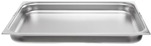 Allpax GN Behälter 2/1 Edelstahl - Höhe 65 mm - mit Griffe - geeignet für Chafing Dish, Bain Marie, Saladette