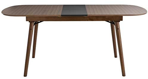 Miliboo Ausziehbarer Esstisch aus Nussbaumholz L150-180 cm Sheldon