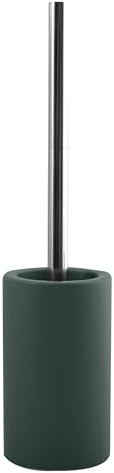 Spirella - Brosse WC Porte-Balai Toilette Pot à Balai Modèle Tube - Permet Un Nettoyage Efficace - Design Moderne et Finitions élégantes - Facile à Nettoyer - Solide et fiable - Vert foncé Mat
