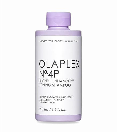 Olaplex Nº. 4P Blonde Enhancer Purple Toning Shampoo: Neutralizes Brassiness & Strengthens | Repairs Damage & Hydrates Hair | For Coily, Curly, Straight, and Wavy, 250 mL