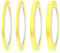AIEX 4 Rouleaux Ruban Adhésif Couleur, 3/6/12,6mm Ruban de Masquage Fine Line Tape Ruban de Peintre Scotch Masquage pour Automobile Voiture Bricolage et Arts Décoration École Bureau (Jaune)