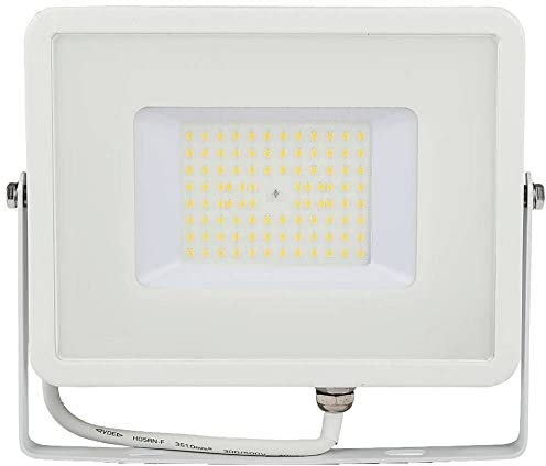 V-TAC Faro LED da Esterno 50W con Chip Samsung - [ULTIMA GENERAZIONE] - IP65-5750 Lumen - Proiettore Faretto LED Esterno Colore Bianco - Impermeabile - Luce Bianco Naturale