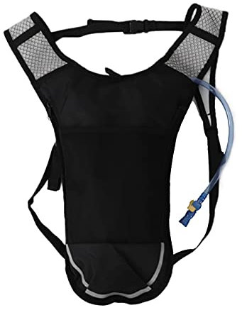 Yuecoom Trinkrucksack, atmungsaktiver Wasserrucksack Rucksack mit 2L Wassersack Stroh zum Laufen Wandern Radfahren(Silber)