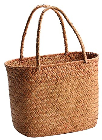Panier de marché, Panier de extérieur, Panier de Courses, Panier de Rangement tissé à la Main pour la randonnée