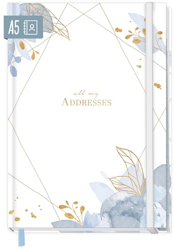 paper&you® Carnet d'adresses A5 avec onglet A-Z [Time to Grow] Livre pour contacts, anniversaires & mots de passe - durable & respectueux du climat