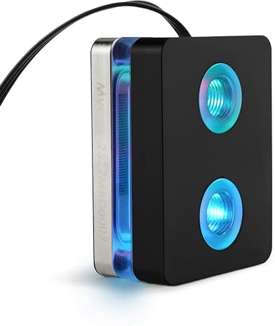 Thermal Grizzly AM5 Mycro Direct Die RGB - Enfriador de agua para AMD Ryzen serie 7000 - Sustituye al mecanismo de activación del zócalo SAM, conexiones G1/4 pulgadas, fabricado en Alemania
