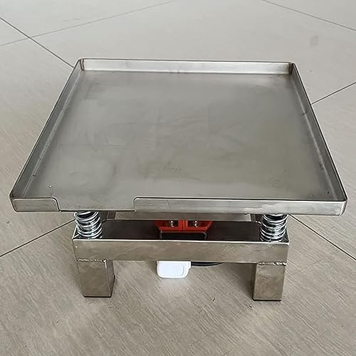 Sayoc Kleiner Betonrütteltisch, Rüttelprüfstand, Verdichterplattform, elektrischer Rütteltisch aus EdelstahlV,35 * 35 * 22cm-110V
