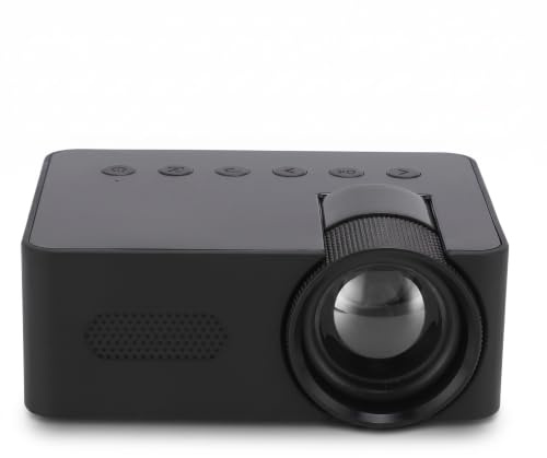 Mini Projecteur YT100, Vidéoprojecteur Full HD 1080P, Projecteur de Film Extérieur Portable avec Haut-Parleur 4Ω 2W, Projecteur de Téléphone de Cinéma Maison avec Interfaces USB
