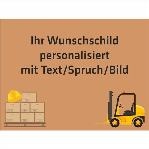 INDIGOS UG - Aufkleber - Beruf - Fachlagerist - 80x60 cm - Firmenschild - wetterfest personalisiert mit Foto, Logo und Text - individueller Sticker für Tür, Wand, Büro Garage