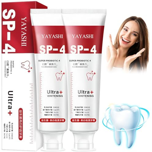 2 Stück Sp-4 Zahnpasta,Sp-4 Probiotische Zahnpasta,Zahnpasta Whitening 120g,Zahnpasta Weiße Zähne,Frisch Atem Zahnpasta,Whitening Entfernt Flecken,Komplette Zahnpflege