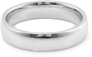 Epinki 14K 585 Weiß Gold Ring, Klassiker Eheringe Ovalschliff, Freundschaftsringe Antragsring Au585 Gold Herren Echt Gold, Individuelle Größen