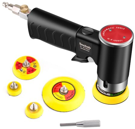 Lijadora de aire orbital aleatoria de 1/2/3 pulgadas, mini lijadora neumática para trabajo corporal automático, pulidora neumática de alta velocidad, herramientas de aire, microamoladora para metal