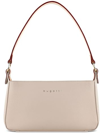 bugatti Ella kleine Damen-Umhängetasche - Kunstleder, Reißverschluss, in Beige