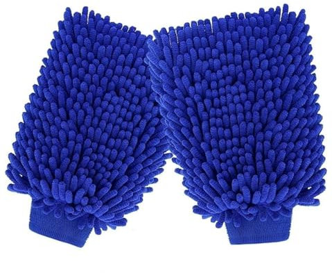 SHSHbuy Guanto Lavaggio Auto, 2 Pezzi Microfibra, Guanto Pulizia Auto AntiGraffio