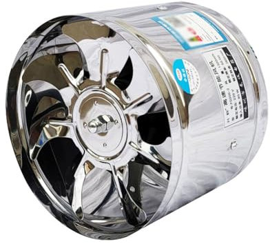 Ventilatore per Condotto in Linea da 70 W, Aspiratore Silenzioso Impermeabile da 10 Pollici, Ventilatore Booster Unidirezionale in Acciaio Inossidabile da 2800 Giri/min, per Tenda da Coltivazione