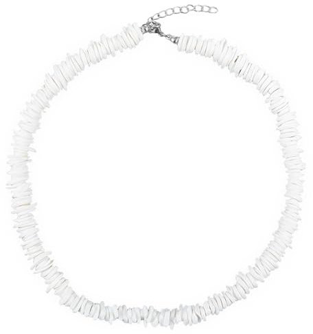 HJZHII Weiße Muschelkette for Herren, Surferkette Herren Necklace surfer Men's Necklace Boho Choker Halskette Hawaiianische Muschel Halskette verstellbare Strand Halsketten handgefertigte