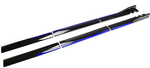HUANGLDGS 2 Stück Auto Seitenschweller für BMW M4 (G82) 2020 2021 2022 2023 2024, 3 Segmente Seitenfender Seitenschürze Seitenrock Kratzfest Auto ZubehöR,Black Blue