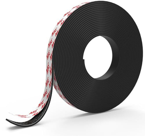 CJQRL Nastro Magnetico Autoadesivo, 3 Metri Striscia Magnetica, Nastro Magnetico Adesivo, Strisce Magnetiche Forti Auto-adesive, con Attrazione Reciproca(10 mm de ancho y 1,5 mm de espesor)
