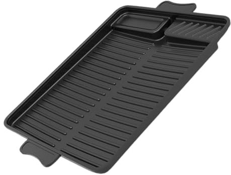 Zerodeko Sartén Rectangular para Barbacoa Coreana, Antiadherente, Aluminio, Gran Superficie para Asar, Adecuado para Barbacoas al Aire Libre Uso Doméstico