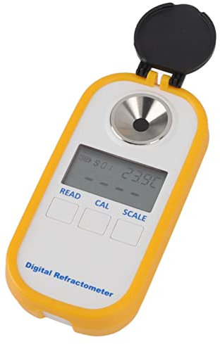 Handheld -Refraktometer, Digitales Messgerät, Schnell und Bequem, AAA -Batterie, Prismsäulenstaubdestell, Weit Verbreitet für die Messung von Alkoholvolumen Prozentual, mit Großem LCD