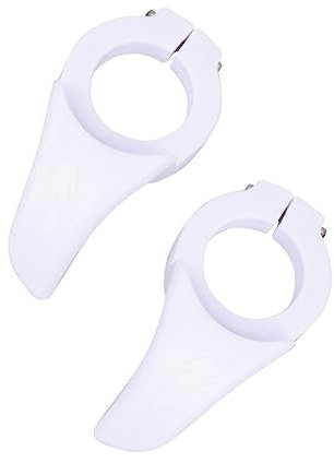 Mikikit Horn Bike Handle Bar 1 Pair PC Glassfiber White for Mountain Bike