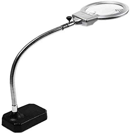 Schreibtischlampe mit Lupe, tragbare Lupe für Sehhilfe, ideal für Lesen, Hobbys und detaillierte Reparaturarbeiten für Senioren