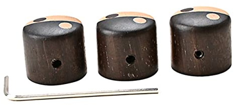 LRXIYODE 3 Stück Bassknöpfe Aus Holz Mit Integriertem Kupferauge Lautstärke Und Tonregler Für E-gitarren Kompatibel Mit Potentiometern Professionelles Gitarrenzubehör