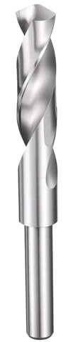 QUARKZMAN Punta Da Trapano 17.5mm 1/2 Gambo Ridotto Rotonda 4241 Acciaio Rapido Non Rivestito (Lucidato) Punta Standard 118° Per Plastica Legno Rame Alluminio Ferro Metallo Medio Morbido