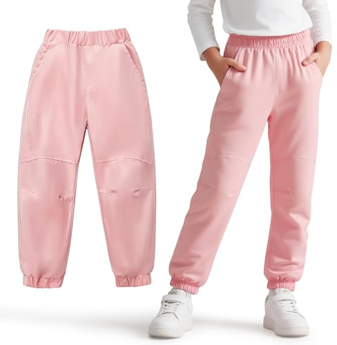 Keyck Wanderhose Jungen Mädchen Wasserdicht Kinder Jogginghose Gr.122-164 | Regenhose Winddichte, Atmungsaktiv Mesh Futter Trekkinghose, Elastische Taille, mit Taschen, Outdoorhose Trainingshose