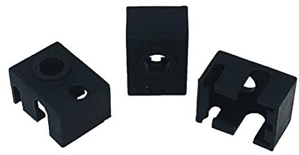 3Wthings 3 Stück 3D Drucker Silikon Socke E3D V6 PT100 Hotend/Heizblock, Schwarz