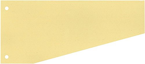 Wekre Trennstreifen, Karton (RC), 190 g/m², 2fach Lochung, 24 x 10,5/5,5 cm, gelb (100 Stück), Sie erhalten 1 Packung á 100 Stück
