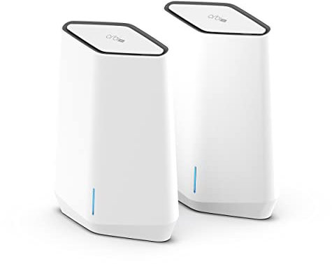 NETGEAR Orbi Pro WiFi 6 Tri-Band Mesh System (SXK50), Router with 1 Satellite Extender for Business or Home, VLAN, QoS, Coverage up to 5,000 sq. ft, 75 Devices, AX5400 802.11 AX (up to 5.4Gbps)