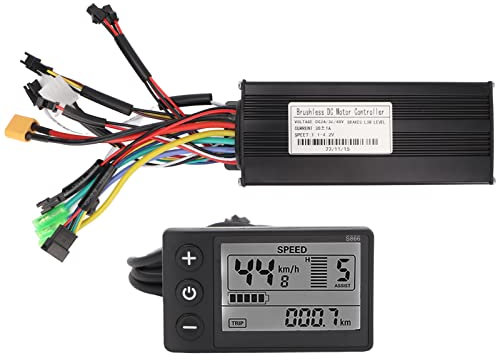 BuyWeek Brushless Motor Controller Kit, DC 24V 36V 48V 750W 1000W 30A Sinuswelle Bürstenlose Controller S866 LCD Display Kit für Elektrofahrrad Elektroroller