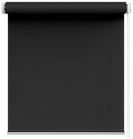 Dachfenster Verdunkelungsrollo 100 x 130 cm Ohne Bohren verdunkelnd, Sichtschutz Rollo Seitenzugrollo, Verdunkelungsrollo Klemmrollo Thermorollo, für Alle Fenster ohne Bohren, Schwarz