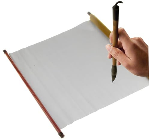Obelunrp Papier de calligraphie chinoise, 1,4 x 0,46 m Tissu d'écriture d'eau réutilisable, outil de pratique de la calligraphie chinoise avec tissu magique réinscriptible