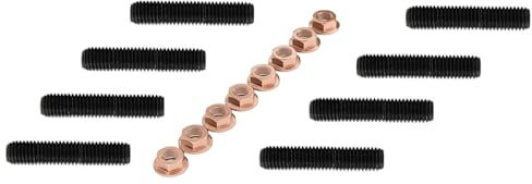 Stehbolzen Stiftschraube Abgaskrümmer Hochfest M7x44mm+ 8 St. Muttern M7 Kompatibel mit MERCEDES-BENZ : 0019909605 0009905416 A0009905416 BMW 11121744057 11721437202