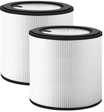 Sternstunde 2 Stück Weiß HEPA-Ersatzfilter Kompatibel mit Philips 800 Series Luftreiniger - AC0830/10 AC0820/30 AC0820/10 AC0819/10/FY0293/30, H13-True-HEPA-Filter, Teilenummer FY0194/30