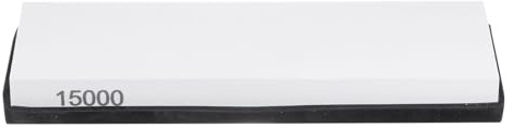 sourcing map 2pcs Knife Sharpening Stone Set 15000 Grit Knife Sharpening Stone with Rubber Base Sharpener Whetstone for Knives Scissors Kitchen Sharpen Tools, White