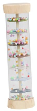 Baton de Pluie, Baton de Pluie Bébé, Perlé Rainmaker Développement Sensoriel Musique Art Nourrissons Jouet Musical Pluie Hochet Jouet Bâton de Pluie pour Bébés Garçon Fille Nourrissons, Couleur