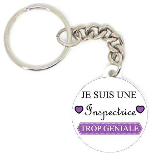 Porte clé badge je suis une inspectrice trop géniale idée cadeau