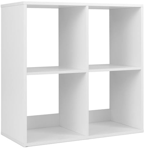 GIANTEX Bibliothèque à 2/3/4/6 cubes ouverts, bibliothèque compacte, combinable, avec protection anti-basculement, étagère modulaire moderne pour salon, studio, blanc (69,5 x 33 x 69,5 cm)