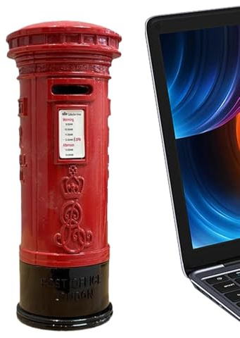 Cassetta postale rossa Londra – Salvadanaio in metallo retrò, salvadanaio unico, salvadanaio vintage, design Londra, porta soldi da collezione, elegante scatola per bambini e uomini