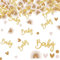 200 piezas baby shower decoraciones, paquete de 100 confeti baby shower con 4 patrones para baby shower decoraciones de mesa