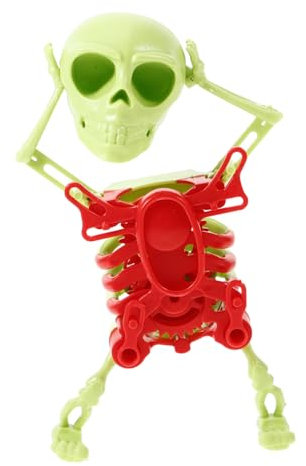 JOINPAYA Witziges Skelett Spielzeug Für Halloween Aufziehbares Skelett Mit Buntem Design Für Junge Mädchen Und Erwachsene Als Dekoration Und Geschenk Robuste Plastikqualität